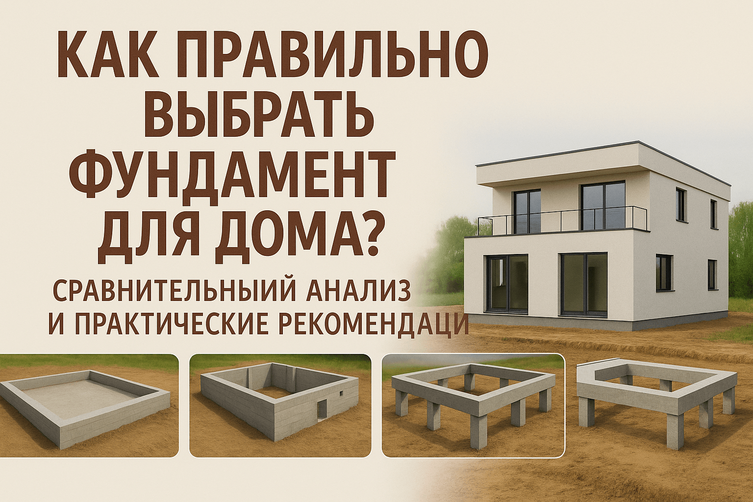 Как правильно выбрать фундамент для дома?
